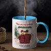 Christmas Couple I Want To Annoy For The Rest - Personalized Custom Accent Mug Christmas Couple I Want To Annoy For The Rest - Personalized Custom Accent Mug
