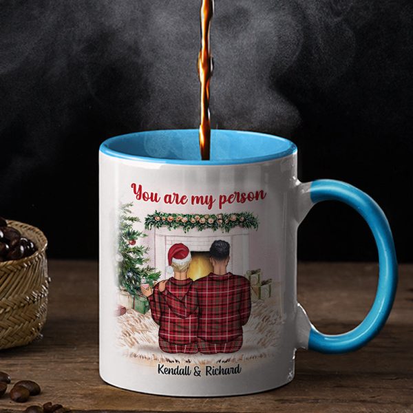 Christmas Couple I Want To Annoy For The Rest - Personalized Custom Accent Mug Christmas Couple I Want To Annoy For The Rest - Personalized Custom Accent Mug