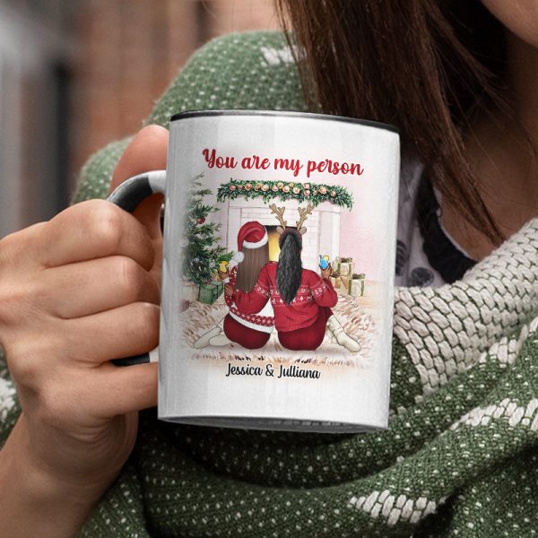 Christmas Couple I Want To Annoy For The Rest - Personalized Custom Accent Mug Christmas Couple I Want To Annoy For The Rest - Personalized Custom Accent Mug