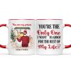 Christmas Couple I Want To Annoy For The Rest - Personalized Custom Accent Mug Christmas Couple I Want To Annoy For The Rest - Personalized Custom Accent Mug