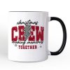 Christmas Crew Making Memories Together Personalized Mug, Checkered Lightning Retro Holiday Gift with Custom Name Christmas Crew Making Memories Together Personalized Mug, Checkered Lightning Retro Holiday Gift with Custom Name