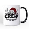 Christmas Crew Personalized Mug, Glitter Santa Hat Gift with Custom Name for Making Memories Christmas Crew Personalized Mug, Glitter Santa Hat Gift with Custom Name for Making Memories