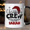 Christmas Crew Personalized Mug, Glitter Santa Hat Gift with Custom Name for Making Memories Christmas Crew Personalized Mug, Glitter Santa Hat Gift with Custom Name for Making Memories