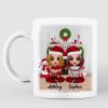 Christmas Doll Besties Sitting At Fireplace Personalized Mug Christmas Doll Besties Sitting At Fireplace Personalized Mug