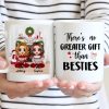 Christmas Doll Besties Sitting At Fireplace Personalized Mug Christmas Doll Besties Sitting At Fireplace Personalized Mug