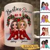 Christmas Doll Besties Sitting On Bed Personalized Mug Christmas Doll Besties Sitting On Bed Personalized Mug