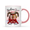Christmas Doll Besties Sitting On Bed Personalized Mug Christmas Doll Besties Sitting On Bed Personalized Mug