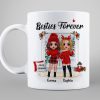 Christmas Doll Besties Standing By The Window Personalized Mug Christmas Doll Besties Standing By The Window Personalized Mug