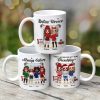 Christmas Doll Besties Standing By The Window Personalized Mug Christmas Doll Besties Standing By The Window Personalized Mug