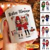 Christmas Doll Besties Standing By The Window Personalized Mug Christmas Doll Besties Standing By The Window Personalized Mug