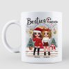 Christmas Doll Besties Standing On Front Porch Personalized Mug Christmas Doll Besties Standing On Front Porch Personalized Mug