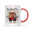 Christmas Doll Sitting Best Friends Sisters Front Porch Personalized Mug Christmas Doll Sitting Best Friends Sisters Front Porch Personalized Mug