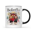 Christmas Doll Sitting Best Friends Sisters Front Porch Personalized Mug Christmas Doll Sitting Best Friends Sisters Front Porch Personalized Mug