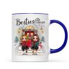 Christmas Doll Sitting Best Friends Sisters Front Porch Personalized Mug Christmas Doll Sitting Best Friends Sisters Front Porch Personalized Mug