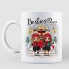 Christmas Doll Sitting Best Friends Sisters Front Porch Personalized Mug Christmas Doll Sitting Best Friends Sisters Front Porch Personalized Mug