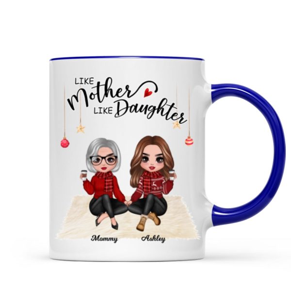 Christmas Doll Women Sitting Mother And Daughters Personalized Mug