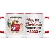 Christmas Family Couple First Christmas Together - Personalized Custom Accent Mug Christmas Family Couple First Christmas Together - Personalized Custom Accent Mug