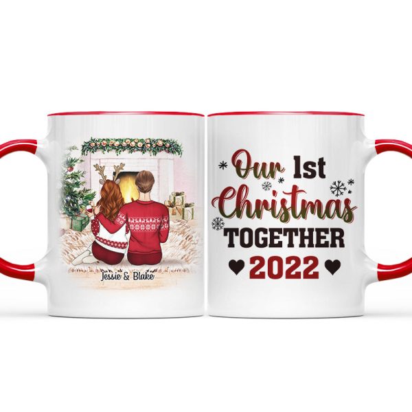 Christmas Family Couple First Christmas Together - Personalized Custom Accent Mug Christmas Family Couple First Christmas Together - Personalized Custom Accent Mug