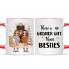 Christmas Fireplace Doll Besties Standing Personalized Mug Christmas Fireplace Doll Besties Standing Personalized Mug
