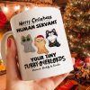 Christmas Fluffy Funny Cats Expressions Merry Christmas Human Servant Personalized Mug Christmas Fluffy Funny Cats Expressions Merry Christmas Human Servant Personalized Mug