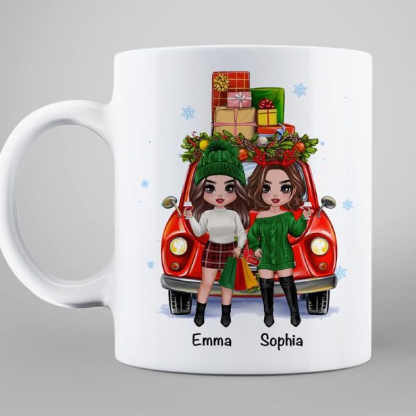 Christmas Gift Car Best Friends Sisters Personalized Mug Christmas Gift Car Best Friends Sisters Personalized Mug