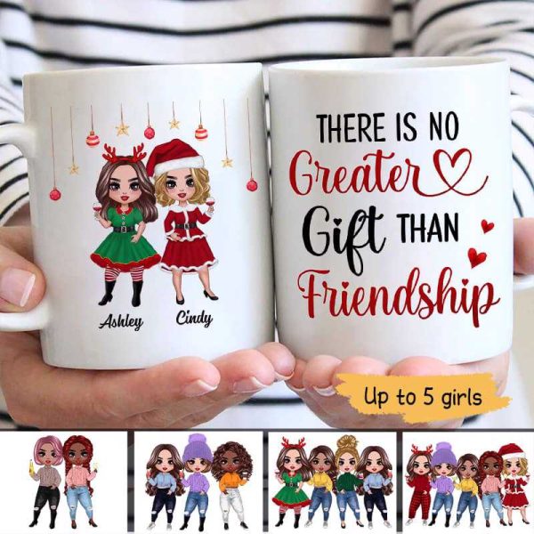 Christmas Gift Doll Besties Sisters Siblings Standing Personalized Mug Christmas Gift Doll Besties Sisters Siblings Standing Personalized Mug
