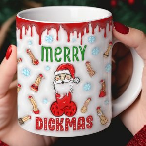 Christmas Gift For Movie Fans, Santa Claus Inflated White Coffee Mug 03OHQN110924