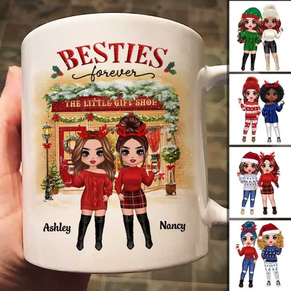 Christmas Gift Shop Best Friends Sisters Personalized Mug Christmas Gift Shop Best Friends Sisters Personalized Mug