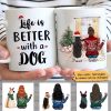 Christmas Life Is Better With A Dog Personalized Coffee Mug Christmas Life Is Better With A Dog Personalized Coffee Mug