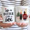 Christmas Life Is Better With A Dog Personalized Coffee Mug Christmas Life Is Better With A Dog Personalized Coffee Mug