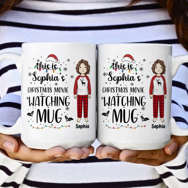 Christmas Movie Watching Mug - Personalized Mug Christmas Movie Watching Mug - Personalized Mug