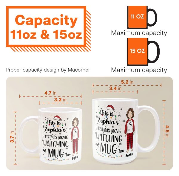Christmas Movie Watching Mug - Personalized Mug Christmas Movie Watching Mug - Personalized Mug