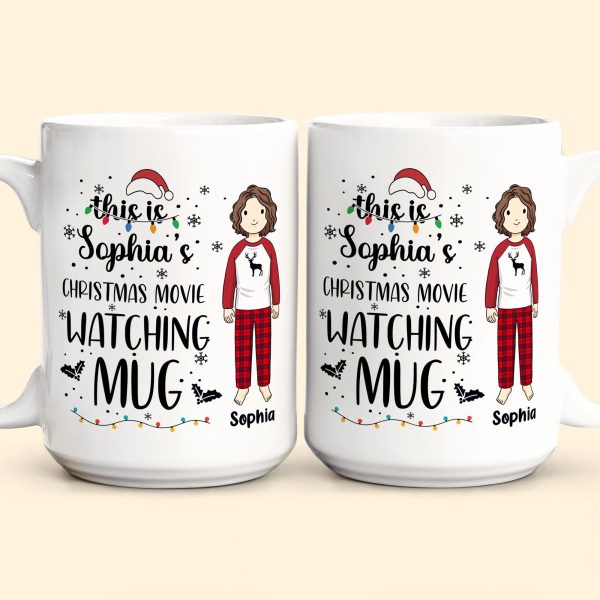 Christmas Movie Watching Mug - Personalized Mug Christmas Movie Watching Mug - Personalized Mug