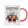 Christmas Outline Background Doll Besties Personalized Mug Christmas Outline Background Doll Besties Personalized Mug