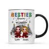 Christmas Outline Background Doll Besties Personalized Mug Christmas Outline Background Doll Besties Personalized Mug