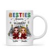 Christmas Outline Background Doll Besties Personalized Mug Christmas Outline Background Doll Besties Personalized Mug