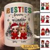 Christmas Outline Background Doll Besties Personalized Mug Christmas Outline Background Doll Besties Personalized Mug