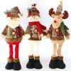 Christmas Plush Doll Set - Snowman & Santa for Festive Home Decor