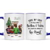 Christmas Side By Side Or Miles Apart Sisters Brothers Siblings Besties Personalized Mug