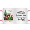 Christmas Side By Side Or Miles Apart Sisters Brothers Siblings Besties Personalized Mug