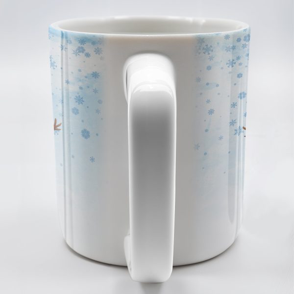 Christmas Snowman And Snowflakes Design - Personalized Custom Coffee Mug - XMAS083_MG