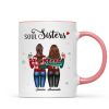 Christmas Standing Besties Back View Personalized Mug