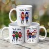 Christmas Standing Doll Besties In Snow Personalized Mug Christmas Standing Doll Besties In Snow Personalized Mug
