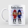 Christmas Standing Doll Besties In Snow Personalized Mug Christmas Standing Doll Besties In Snow Personalized Mug