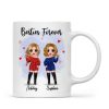 Christmas Standing Doll Besties In Snow Personalized Mug Christmas Standing Doll Besties In Snow Personalized Mug