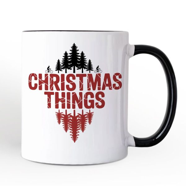 Christmas Things Retro Pop Classic Personalized Mug, Holiday Tee Gift with Custom Name Christmas Things Retro Pop Classic Personalized Mug, Holiday Tee Gift with Custom Name