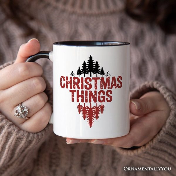 Christmas Things Retro Pop Classic Personalized Mug, Holiday Tee Gift with Custom Name Christmas Things Retro Pop Classic Personalized Mug, Holiday Tee Gift with Custom Name