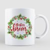 Christmas Wreath Pretty Besties Personalized Mug Christmas Wreath Pretty Besties Personalized Mug