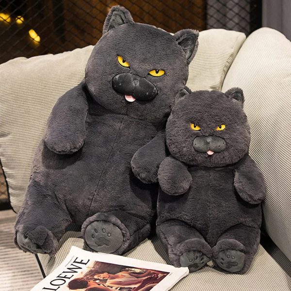 Chubby Black Cat Plush Stuffed Toy Soft Decorative Pillow Chubby Black Cat Plush Stuffed Toy Soft Decorative Pillow