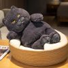 Chubby Black Cat Plush Stuffed Toy Soft Decorative Pillow Chubby Black Cat Plush Stuffed Toy Soft Decorative Pillow